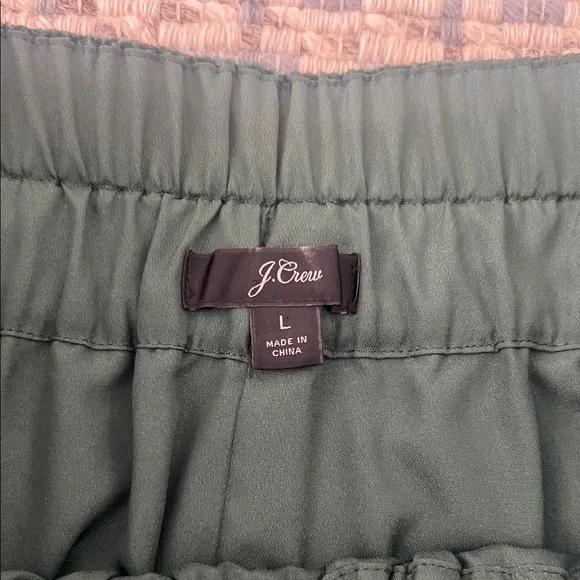 J. Crew Emerald Green Velvet Pull-On Midi Skirt Size Large - Picture 2 of 4